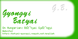 gyongyi batyai business card